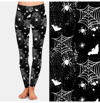 Spider Web Leggings No Boundaries Halloween Ankle Legging PURPLE